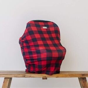 Itzy Ritzy Buffalo Plaid 4-in-1 Multi Use Nursing Car Seat Cover Lumberjack Cozy